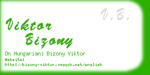 viktor bizony business card